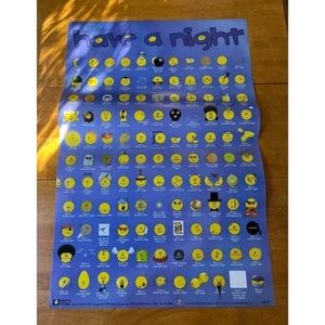 Retro Have a‎ Night Poster College Collection Wall Art Smiley Faces Memes 24x36
